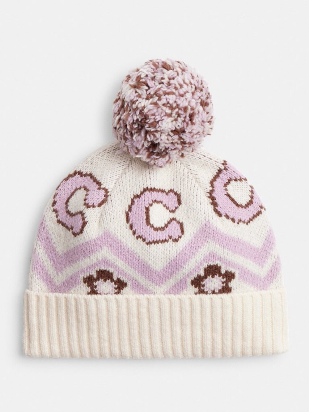 Coach Fair Isle Print Knit Beanie